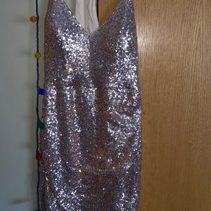 B.Smart pink sequin dress